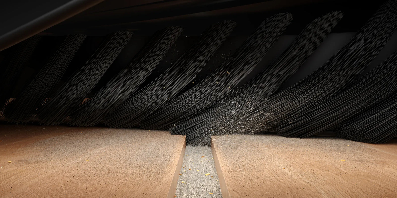 Está equipado con un cepillo doble para limpiar el polvo y el pelo suelto