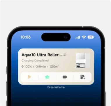 Dreame Aqua10 Ultra Roller Complete widget de la app para acceso rápido al hogar inteligente