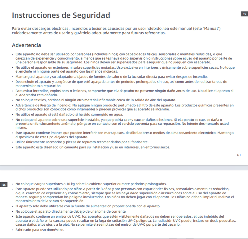 Advertencias e información de seguridad