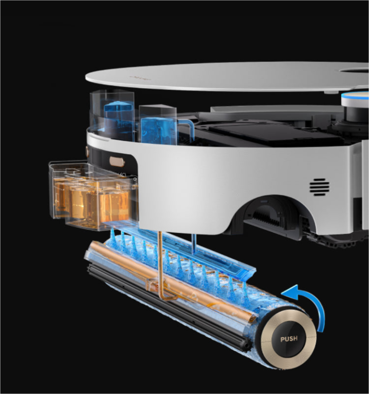 Dreame Aqua10 Ultra Roller Complete robot aspirador fregasuelos pulveriza agua limpia en tiempo real para un fregado más eficaz