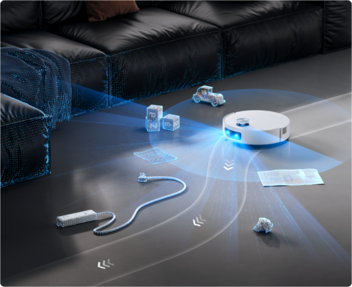 Robot aspirador Dreame Aqua10 Ultra Roller Complete con AstroVision AI que mapea el hogar y evita más de 200 obstáculos para una limpieza fluida