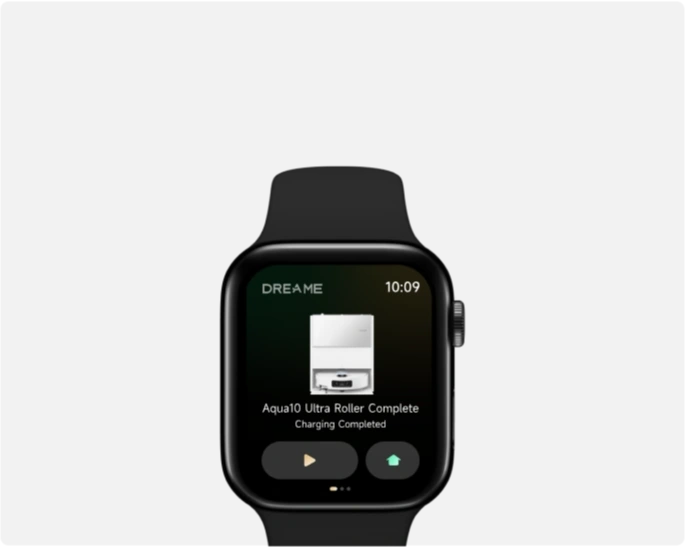 Dreame Aqua10 Ultra Roller Complete control remoto de limpieza mediante la app de Apple Watch