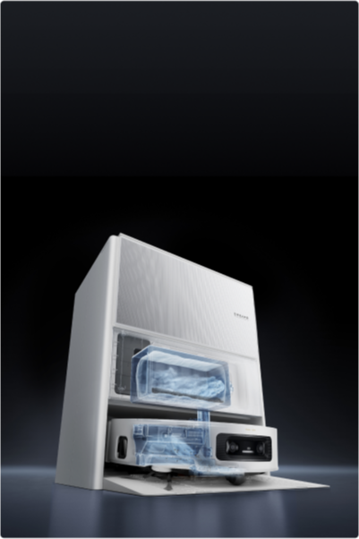 Dreame Aqua10 Ultra Roller Complete base que almacena polvo hasta 100 días para una limpieza sin manos