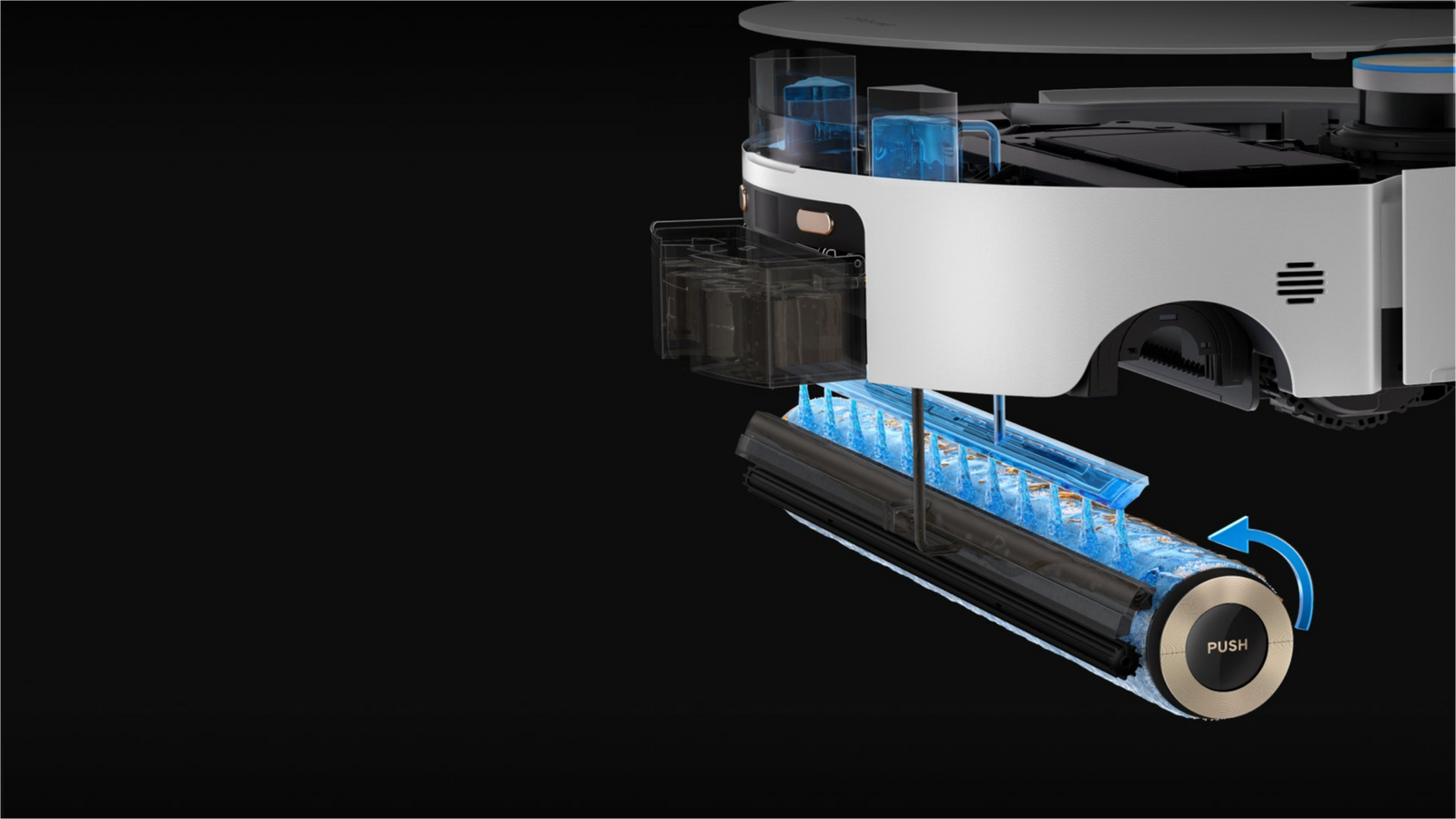 Dreame Aqua10 Ultra Roller Complete robot aspirador fregasuelos pulveriza agua limpia en tiempo real para un fregado más eficaz