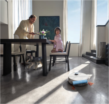 Robot aspirador Dreame Aqua10 Ultra Roller Complete con AstroVision AI que limpia eficazmente en habitaciones con muchos obstáculos