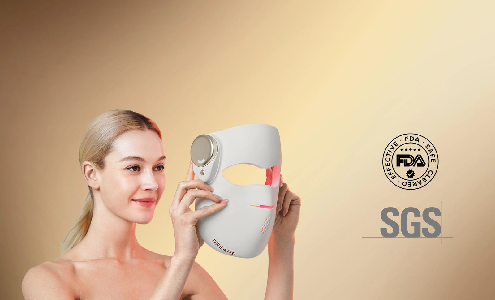 Dreame Chrona máscara fotónica antienvejecimiento – certificada por SGS: mejoras medibles en elasticidad, luminosidad y líneas finas en 28 días.