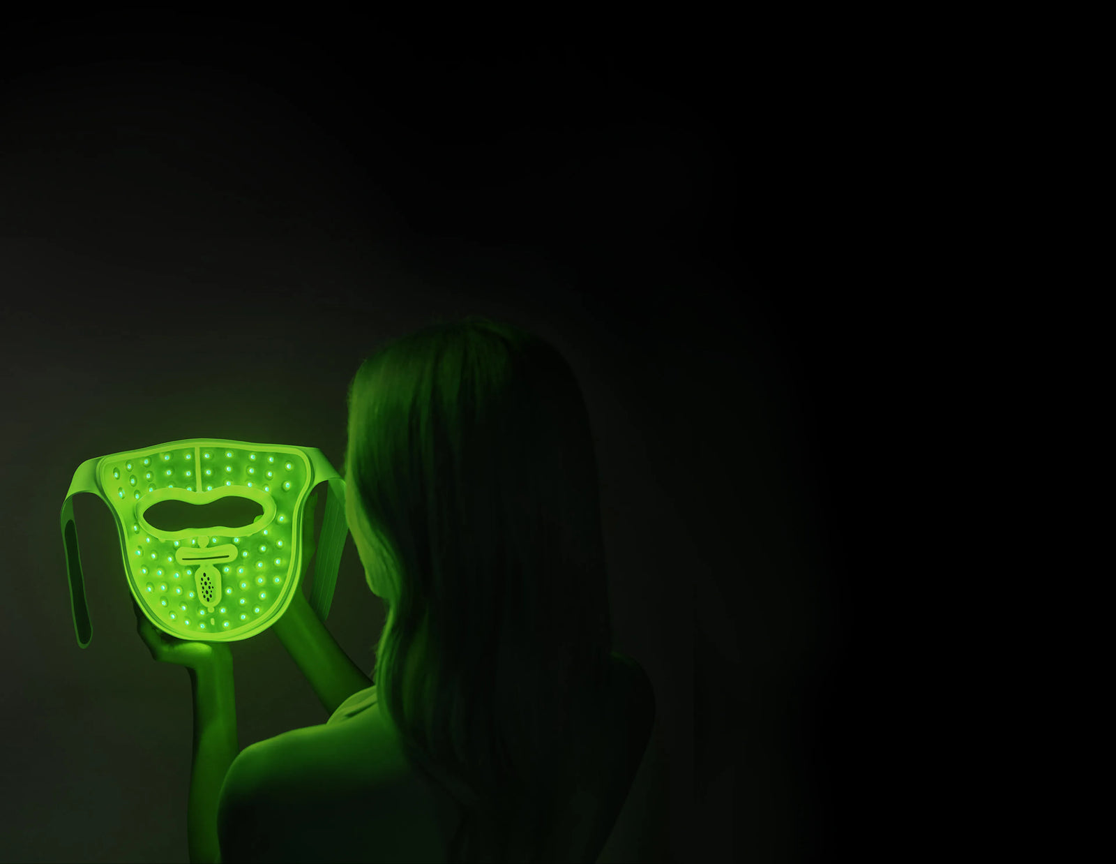Dreame Chrona máscara fotónica antienvejecimiento modo Equilibrar (verde 530 nm) – calma el enrojecimiento visible para un tono equilibrado.