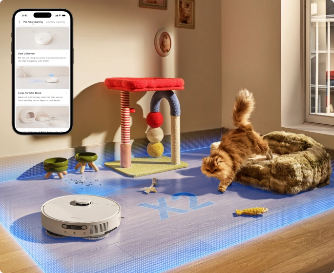 Personalización de la limpieza de zonas <br>de mascotas