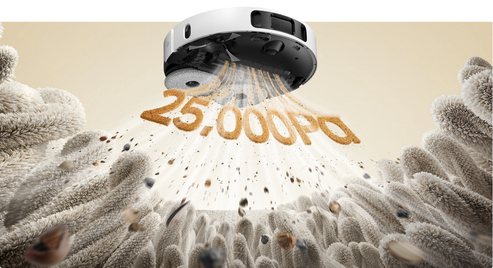 25.000 Pa de succión para limpiar más a fondo