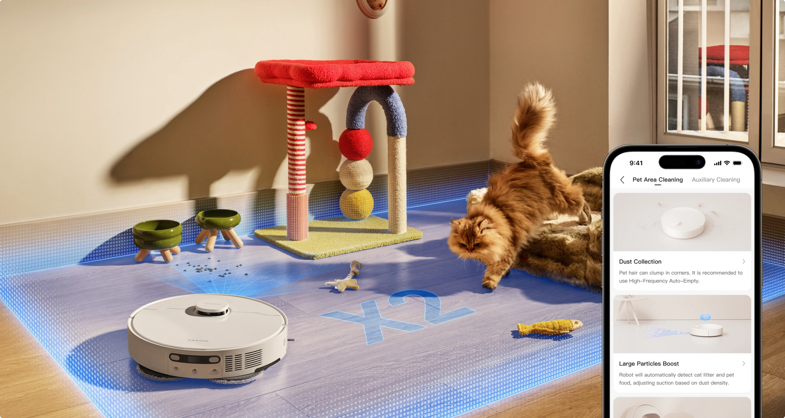 Personalización de la limpieza de zonas <br>de mascotas