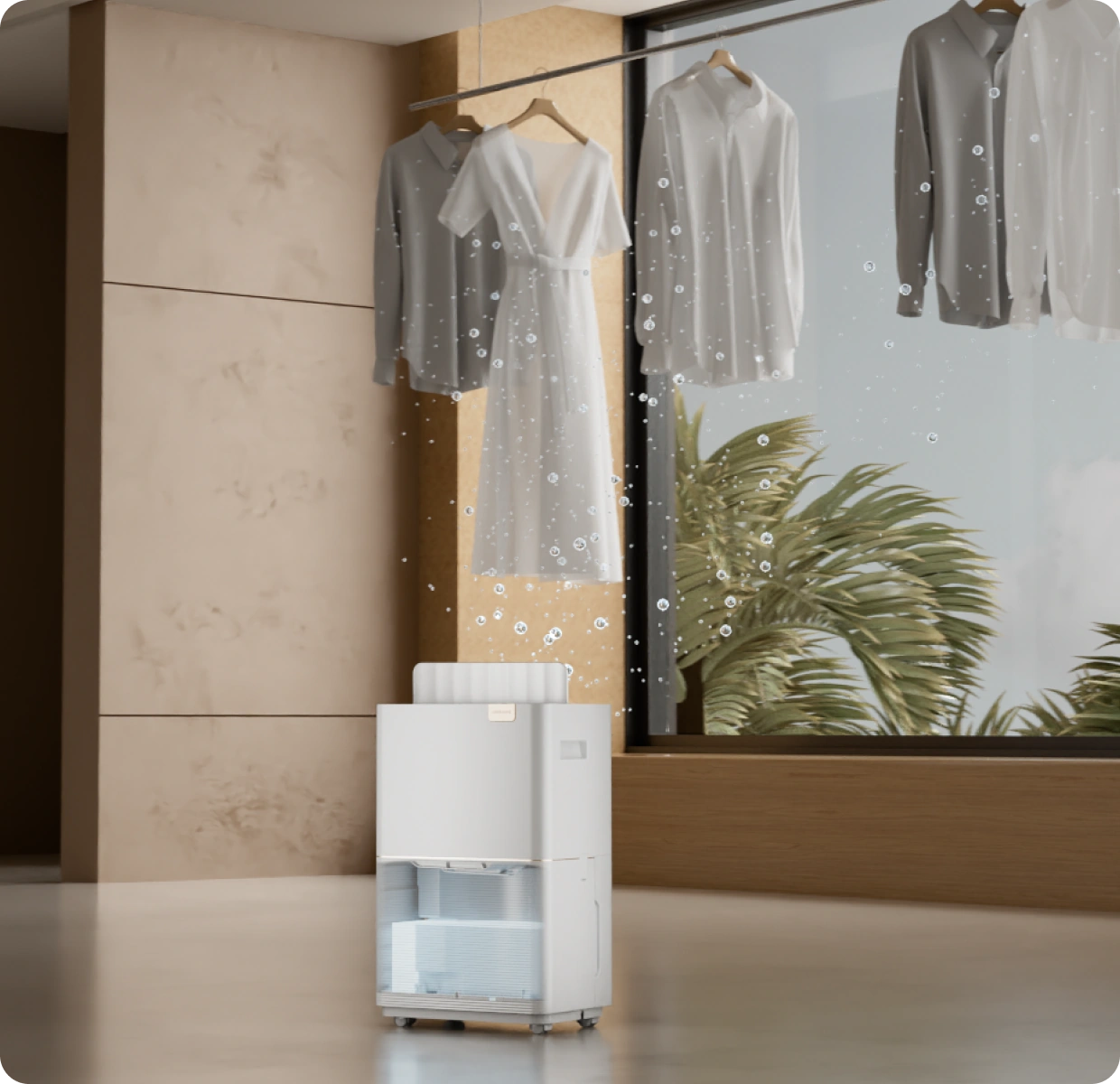 Flujo de aire potente para un secado rápido de la colada