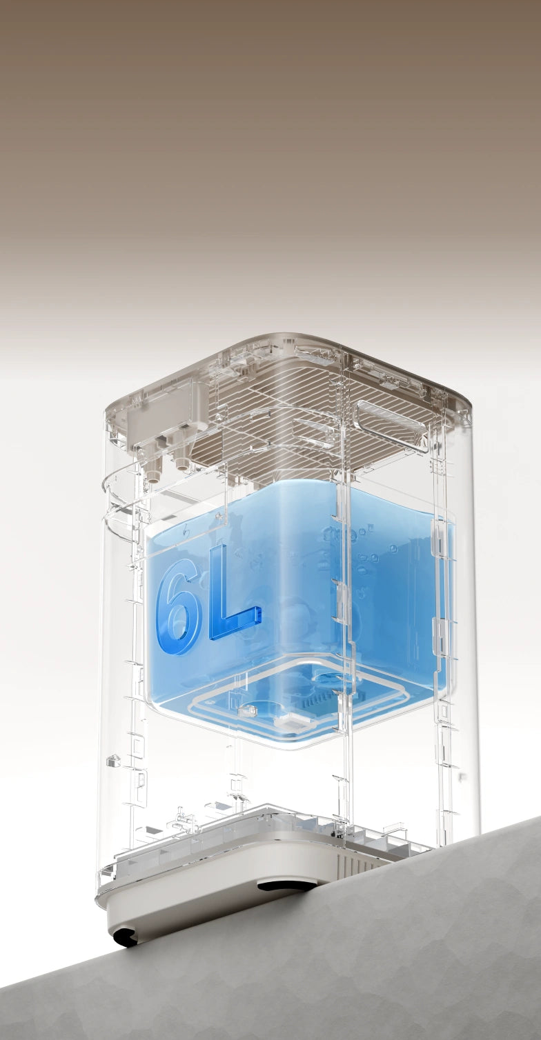 Hasta 6 l de capacidad de agua