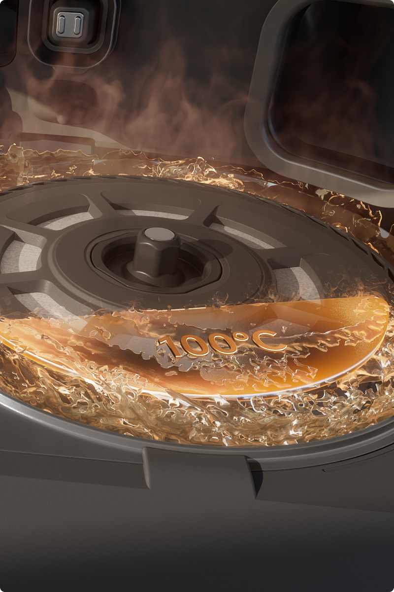 Autolimpieza de las mopas ThermoHub a 100 °C