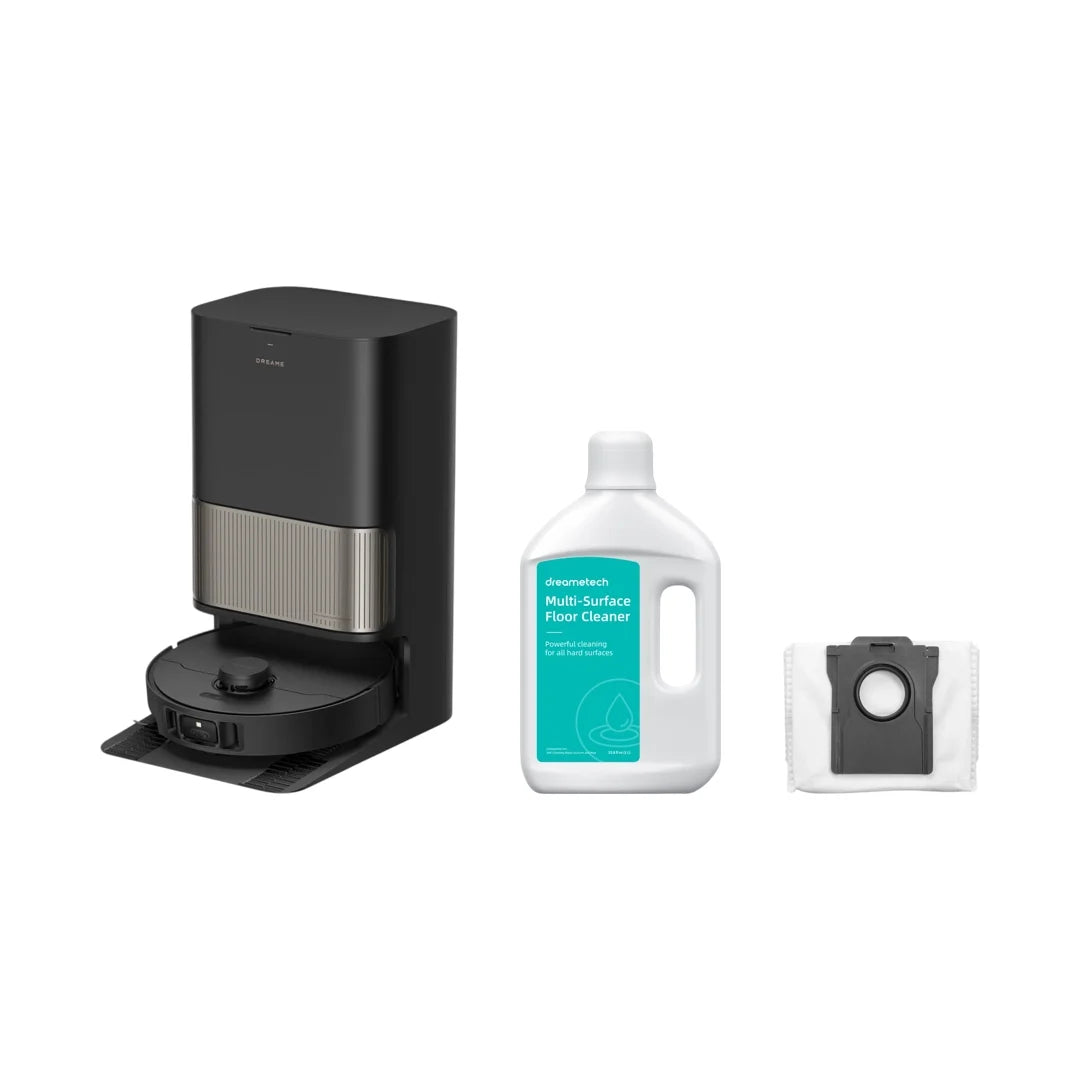 Robot aspirador L40s Pro Ultra negro+Solución de limpieza+Pack de 3 bolsas de polvo