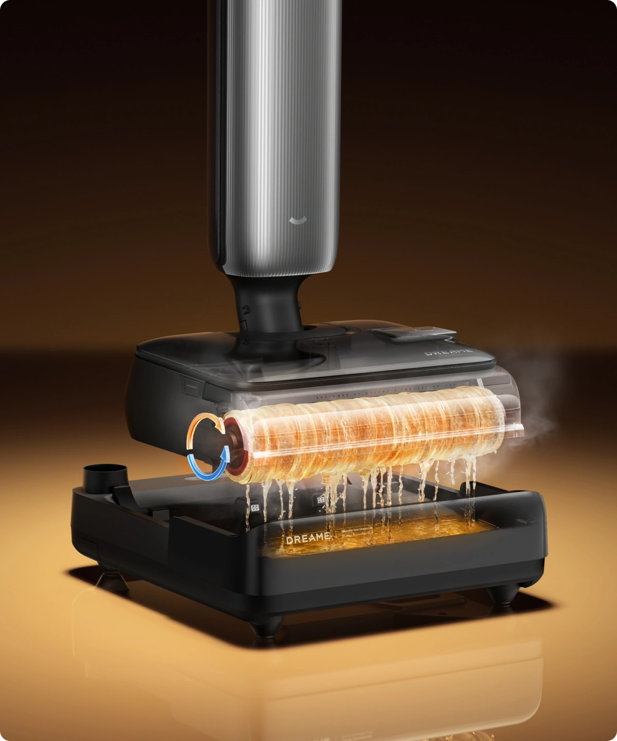 T16 Pro Heat brush self-cleaning with hot water