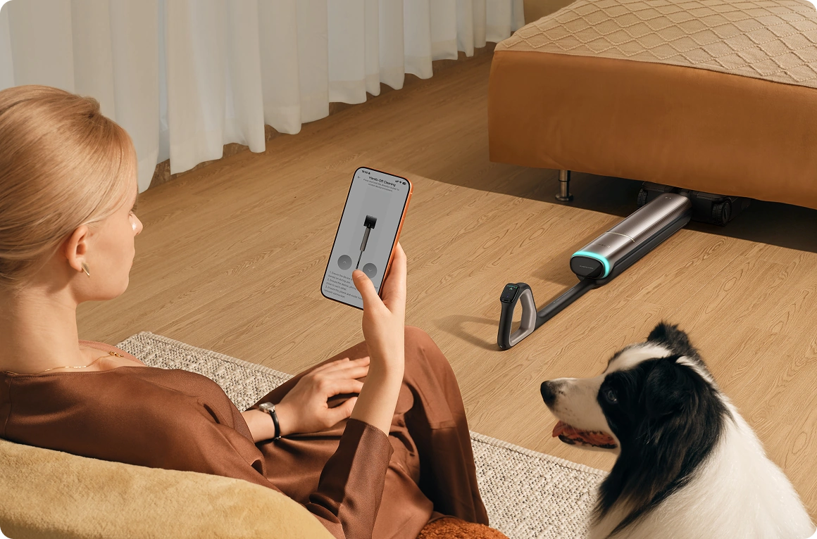 Control a distancia con la app: sin agacharse