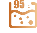 Lavado en caliente a 95 °C*