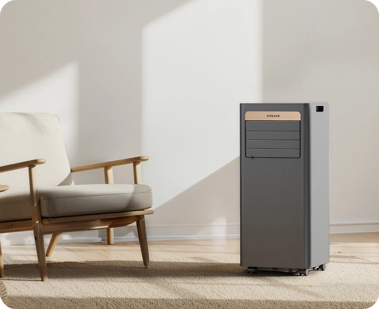 Dreame Aire acondicionado portatil P-Wind10 9000 BTU con instalación sencilla en 3 pasos mediante manguera de ventana