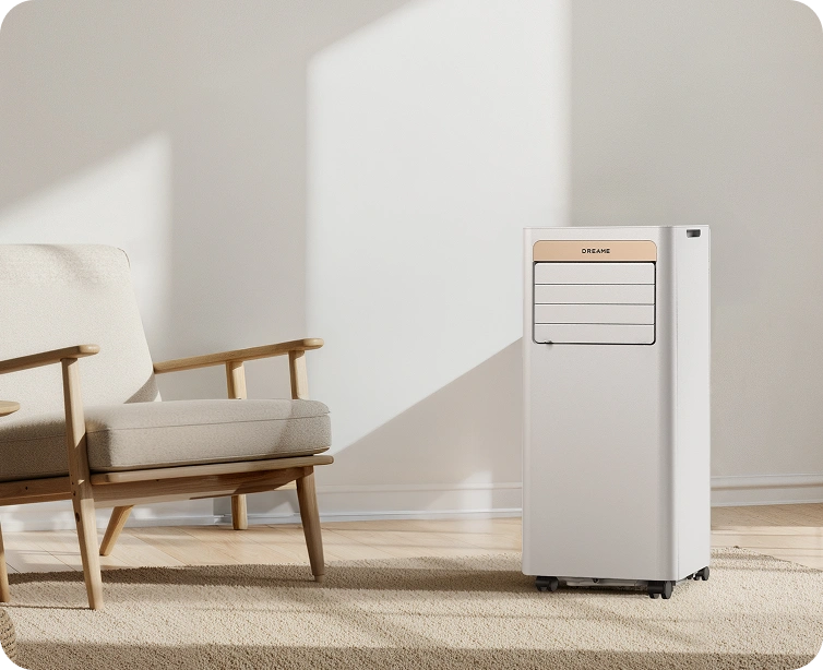 Dreame Aire acondicionado portatil P-Wind10 9000 BTU de diseño compacto – ocupa poco espacio, perfecto para habitaciones pequeñas