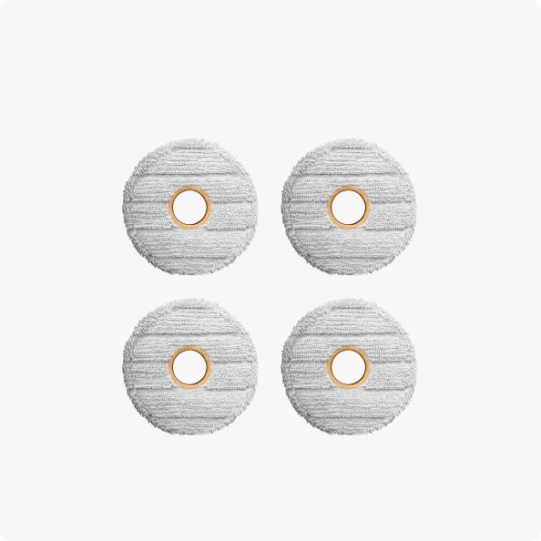 4 almohadillas de la mopa con cerdas de nailon abrasivas  (2 preinstaladas)