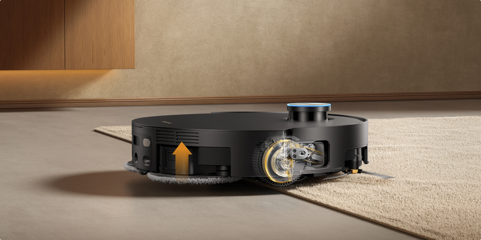 Chasis con elevación automática para alfombras