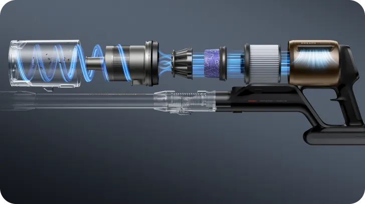 Dreame Z30 Pro Aqua-A Aspirador fregona con filtración completa del 99.99 por ciento para un aire más limpio.